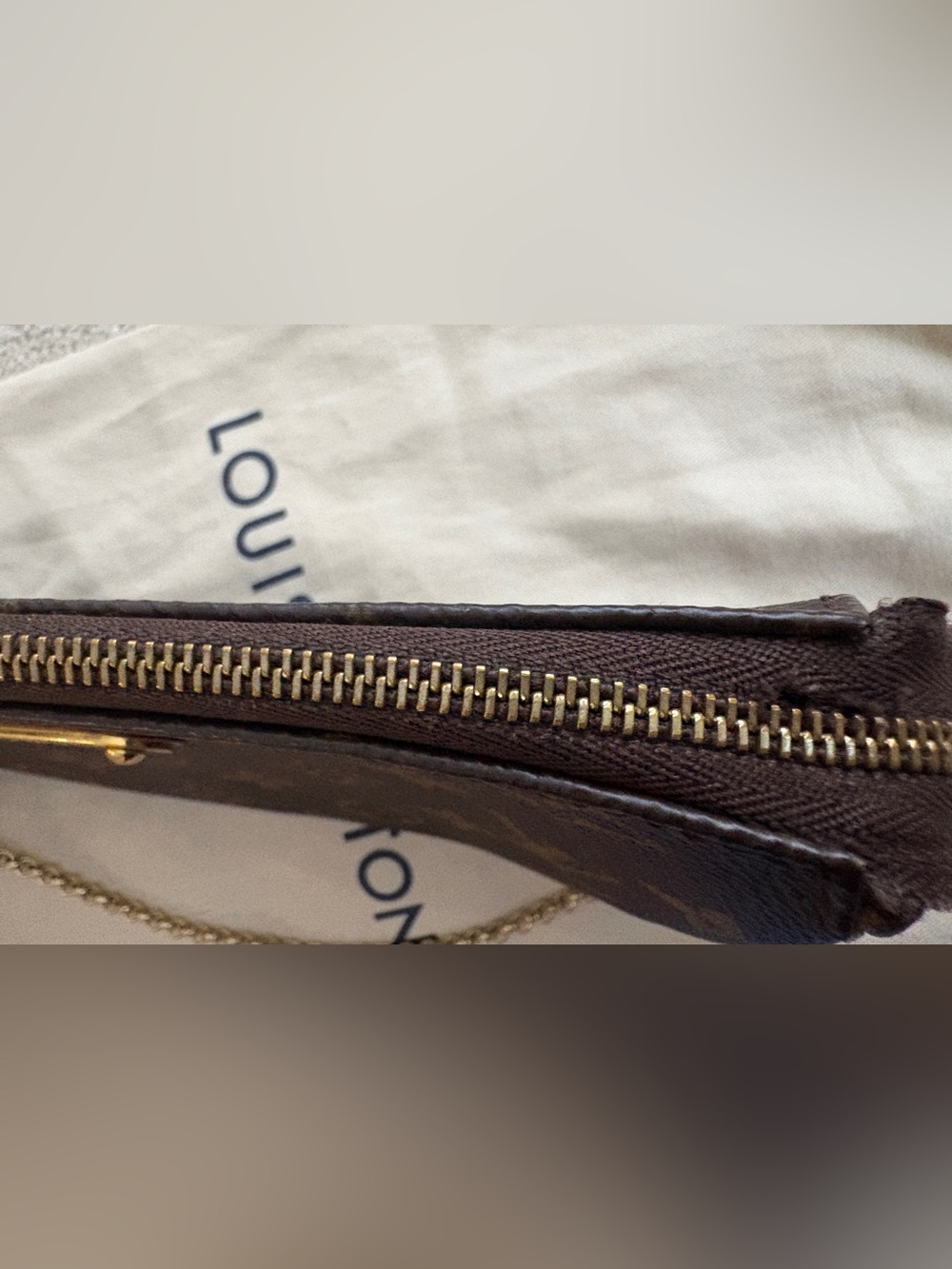 Louis Vuitton Eva Clutch Monogram Canvas Brown Gold Hardware Mini Shoulder Bag - Picture 8 of 16